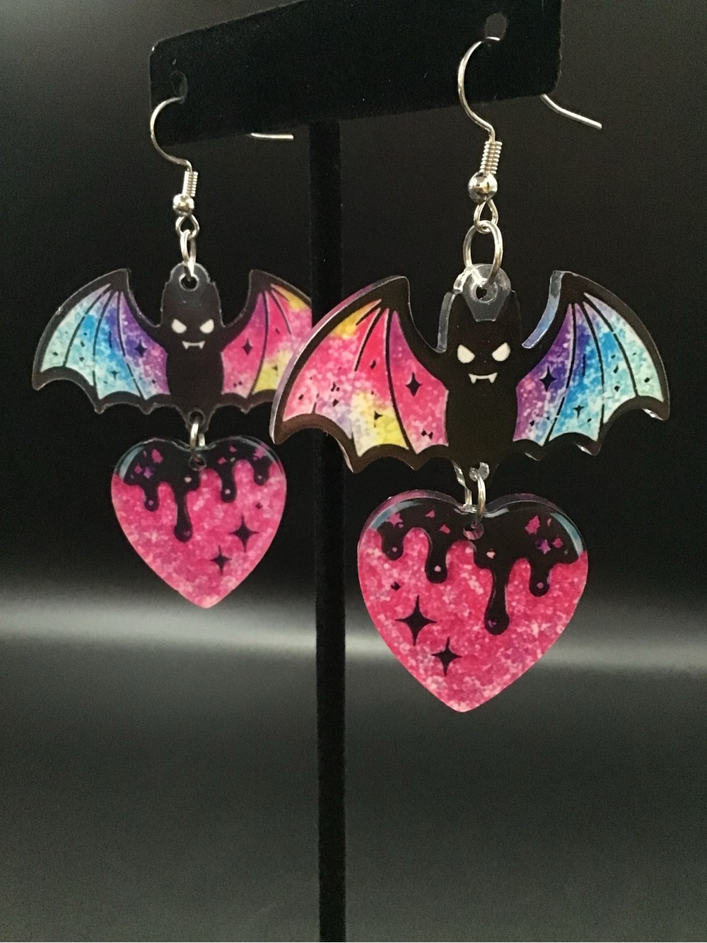 Bats and Hearts Earrings